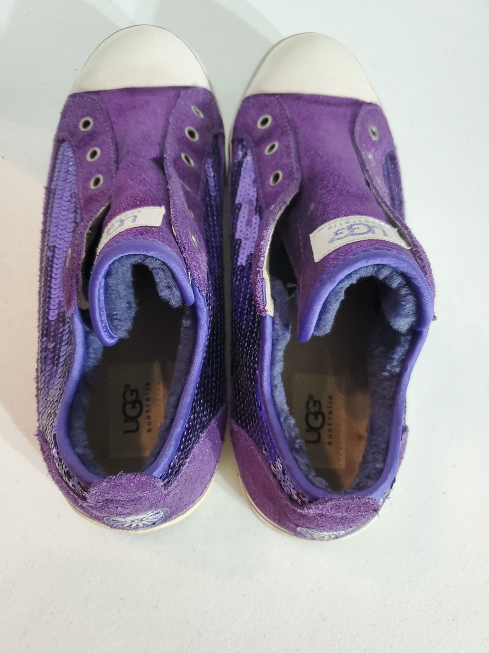 UGG Sz 10 Purple Glitter Slip-On Women’s Sneakers - Picture 12 of 14